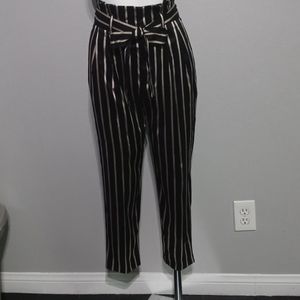 H&M Gold and Black Striped Pants.
